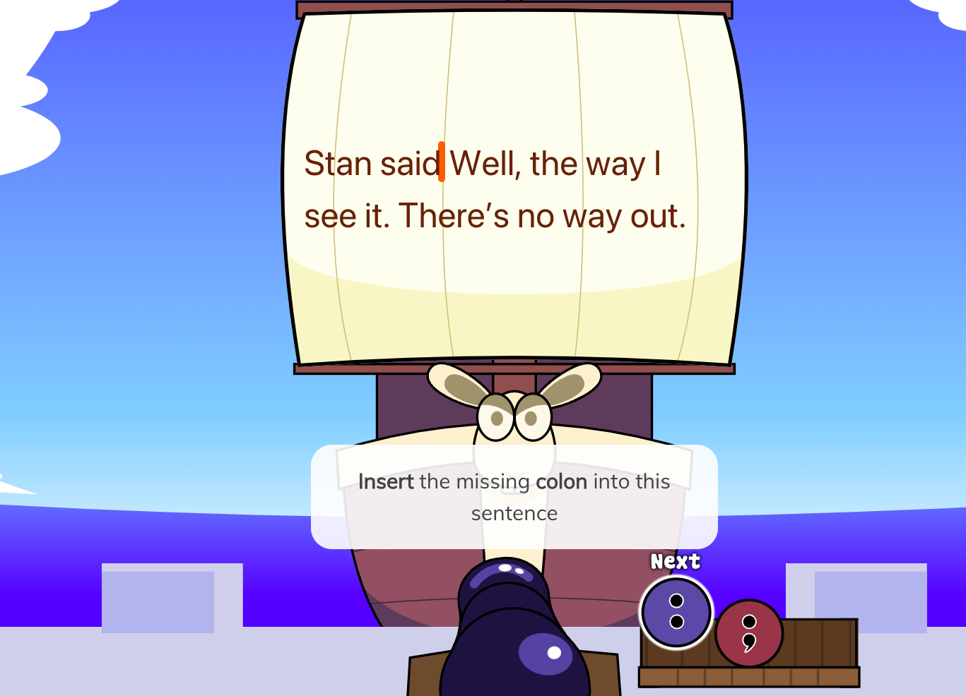 Screenshot of Sound Games showing ballons to pop which make the requsted sound