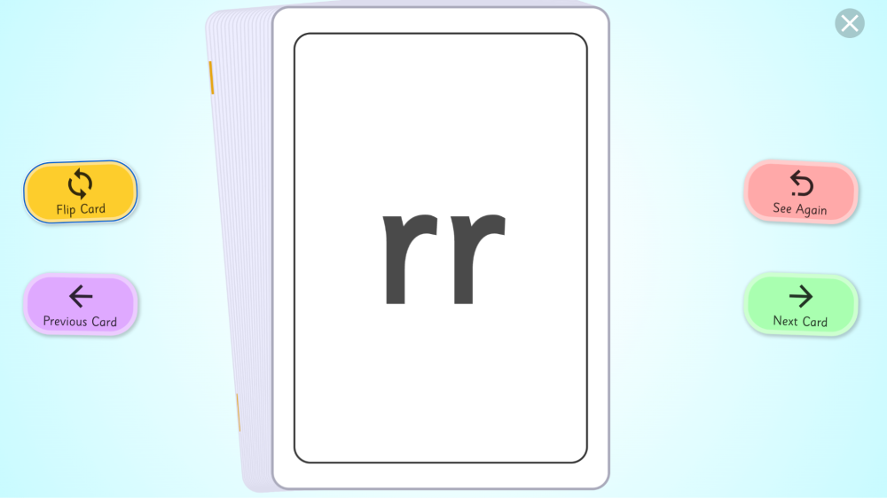 EdShed simple 'rr' flashcard